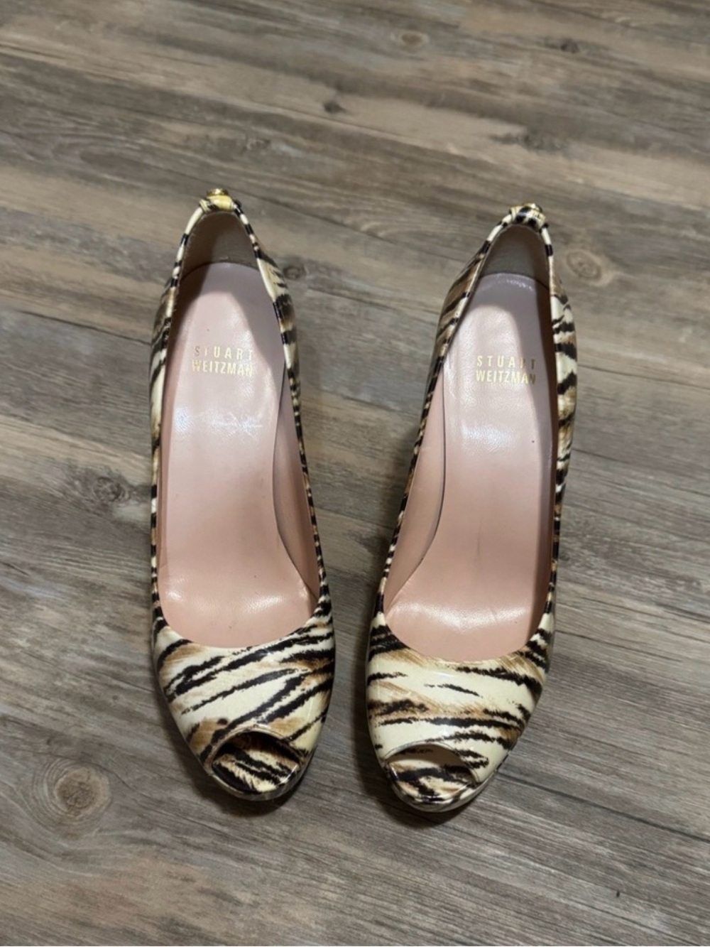 Stuart Weitzman open-toe platform pumps